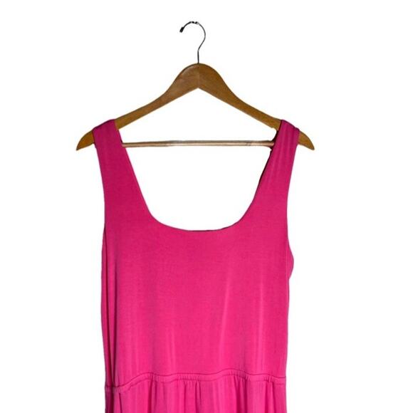 Jason Wu Pink Sundress Size Medium Midi Sleeveless Pockets Scoop Neck - Picture 3 of 10